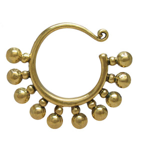 brass ear weights in the traditional miao design