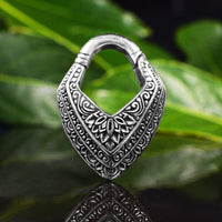 Ear Weight. Malwari. Tribal Design in Silver Brass.
