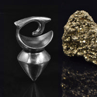 Dayak Tribal Ear Weight in Silver Brass 
