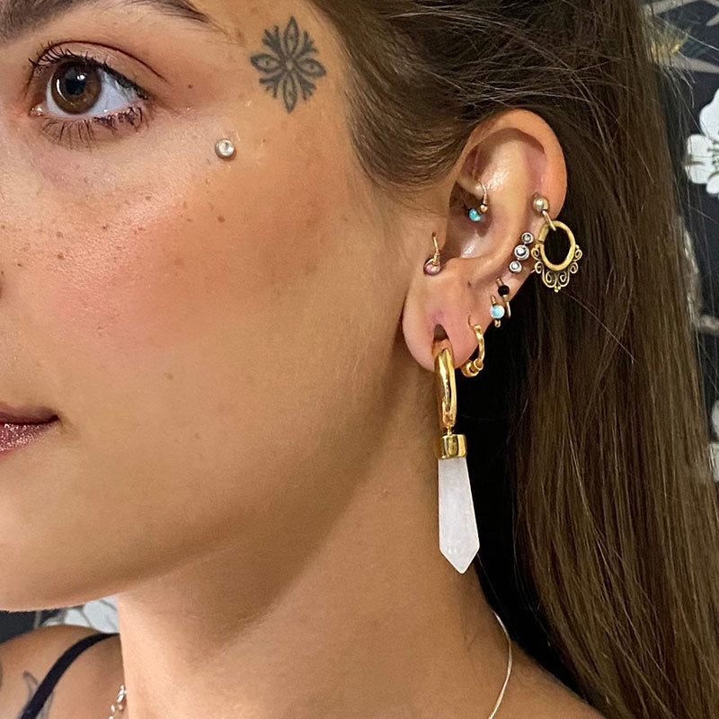 Rose Quartz Ear Hanger
