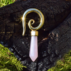 Rose Quartz Ear Hanger 