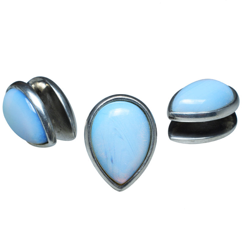 Spade Ear Weights with Opalite