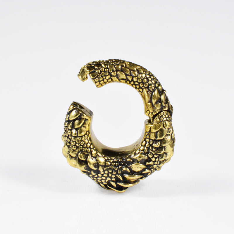 Reptile Scale Hinged Ear Weight Shown Open