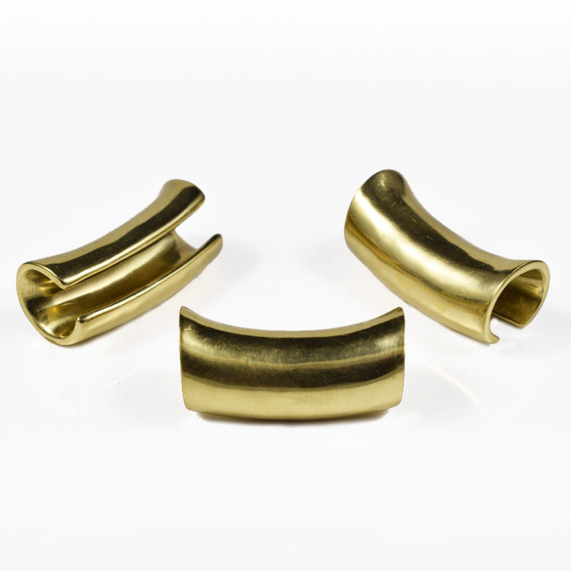 Lobe Cuff in Brass