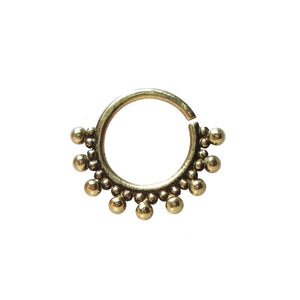 Tribal Septum Ring in Brass