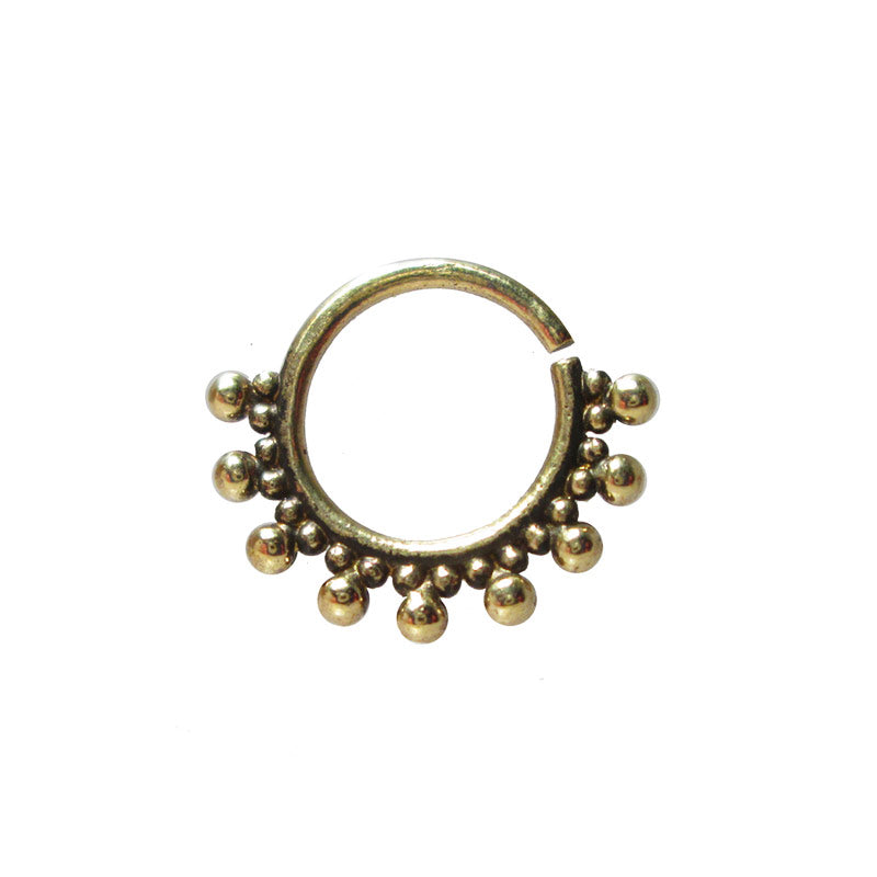 Tribal Septum Ring in Brass