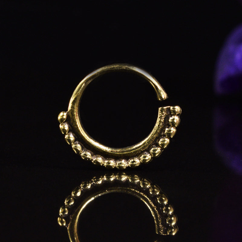 Indian Septum Ring in Brass 