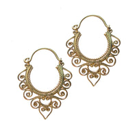 Tribal Indian Brass Earrings