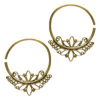 ethnic brass earrings