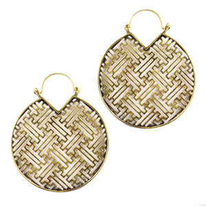 Sayagata Disc Earrings