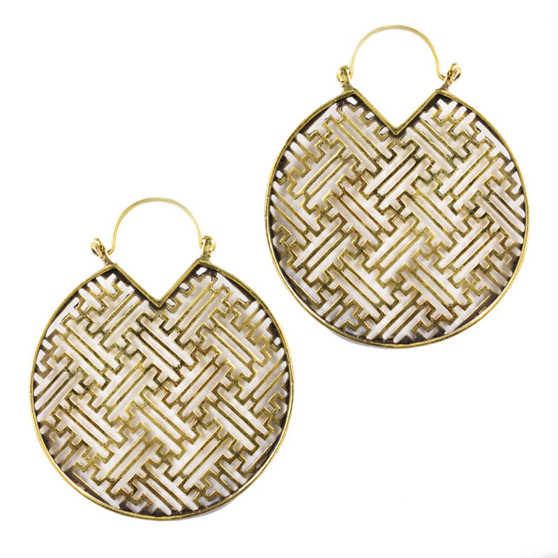 Sayagata Disc Earrings