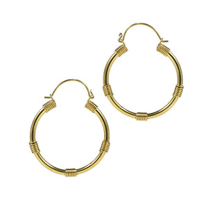 Large Tribal Hoop Earrings with Coils