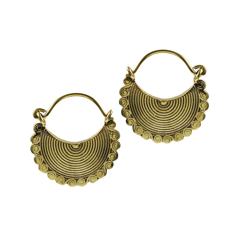 Tribal Brass Earrings 'Lunara'