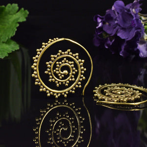 Spiral Earrings, Indian Spiral Earrings