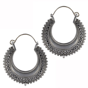 Ethnic Indian Silver Brass Earrings