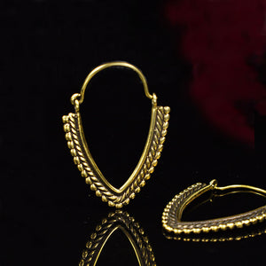 traditional ethnic brass earrings