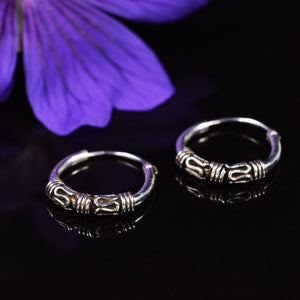 Silver Bali Hoops Tabanan