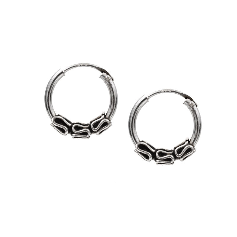 Sterling silver bali earrings shop