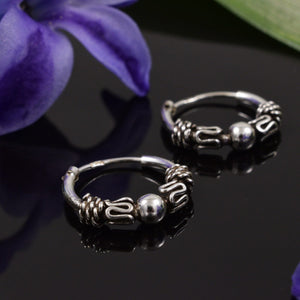 Bali Silver Hoop Earrings Dasa