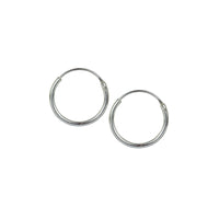 Small Silver Hoop Earrings 12mm