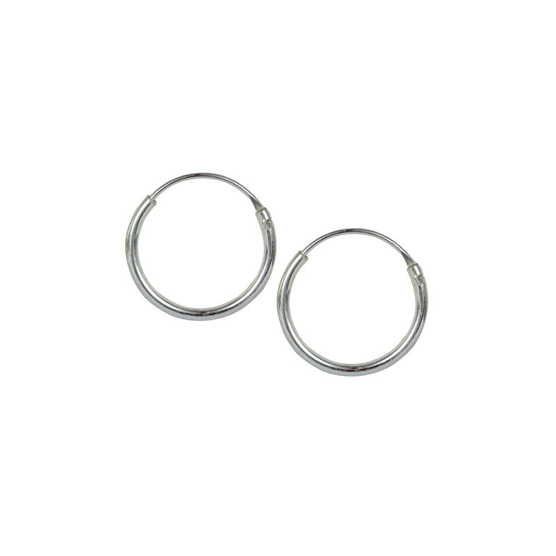 Small Silver Hoop Earrings 12mm