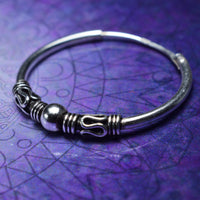 Silver Hoops Bali Style 