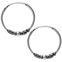 Bali Silver Hoops 'Agung'
