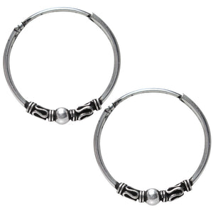 Bali Silver Hoops 'Agung'