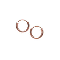 small rose gold plated silver hoop earrings