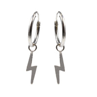 Lightning Flash Silver Earrings