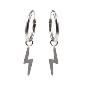 Lightning Flash Silver Earrings