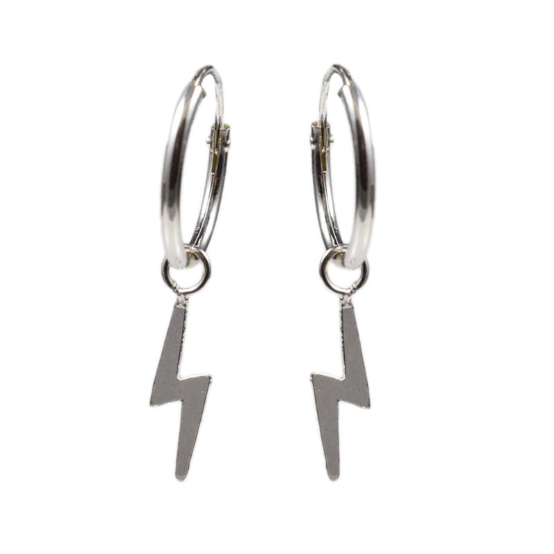 Lightning Flash Silver Earrings – Arka - Main Image