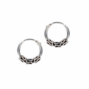 Silver Bali Hoops 'Belah'