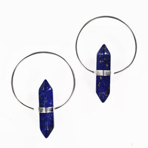Lapis Lazuli Hoop Earrings