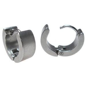 Huggies Earrings in Steel  'Devo'