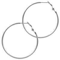 Large Steel Hoop Earrings