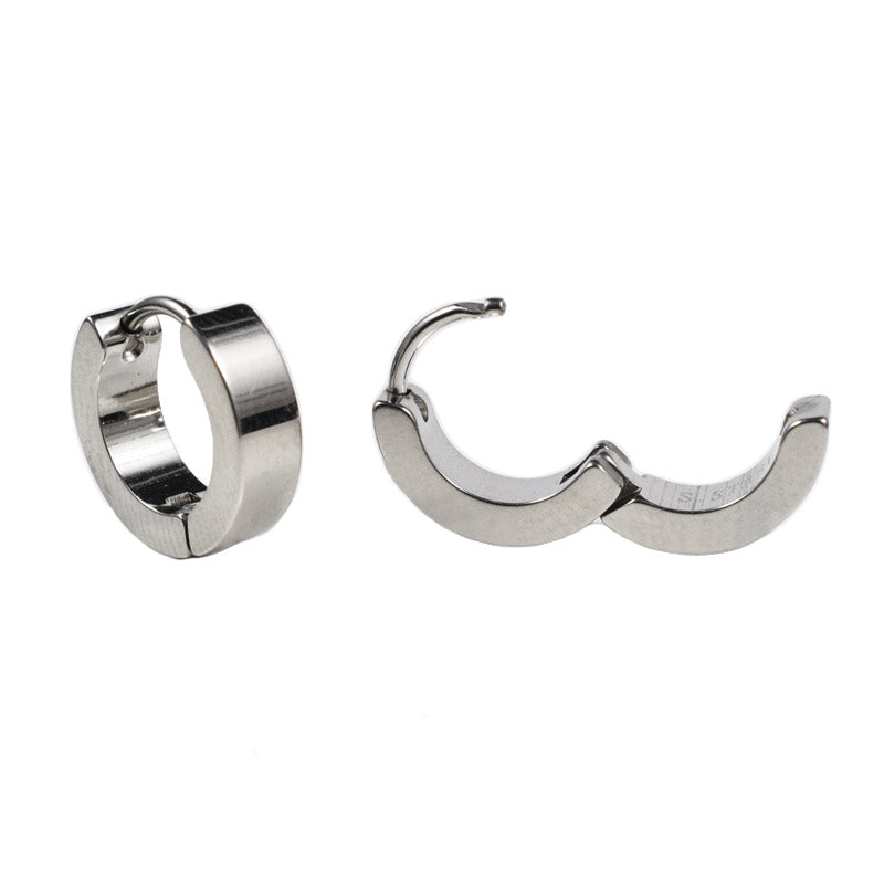 Steel Huggies Earrings 'Guzzi'