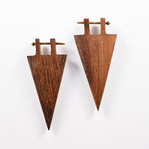 Tribal Triangle Stick Earrings