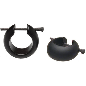Huggies Tribal Wooden Earrings