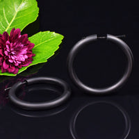 Large Wooden Hoop Earrings 