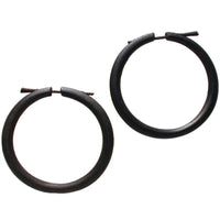 Wooden Hoop Pin Earrings
