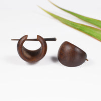 Wooden Huggy Stick Earrings