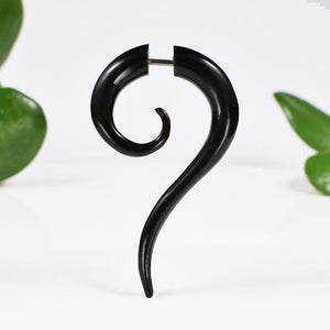 fake ear stretcher spiral earring
