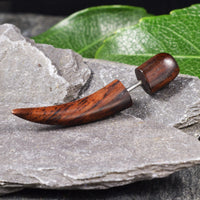 Fake Ear Stretcher in Wood, Fake Plug
