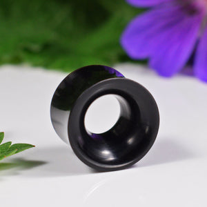 ear tunnel in black buffalo horn