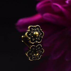 Tribal Brass Nose Stud Buruan