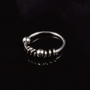 Silver Nose Ring Bali Style