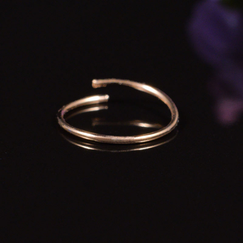 Simple Nose Ring in Rose Gold Plated Silver