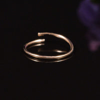 Simple Nose Ring in Rose Gold Plated Silver