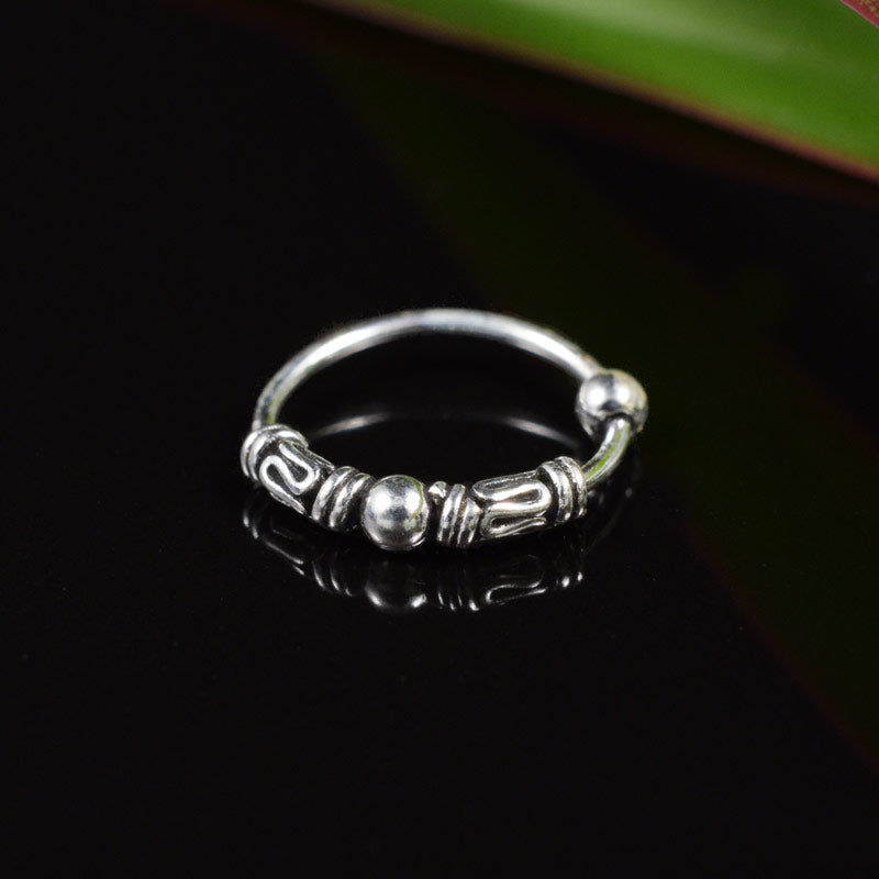 Bali Nose Ring in Silver